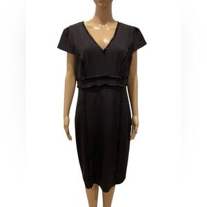 Karl Lagerfeld Elegant Black V-Neck Dress size 12